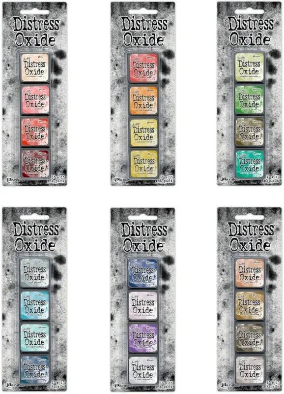 Tim Holtz Distress Mini Oxide Ink Pads Set - Kits #13 to #18 (24 pads)