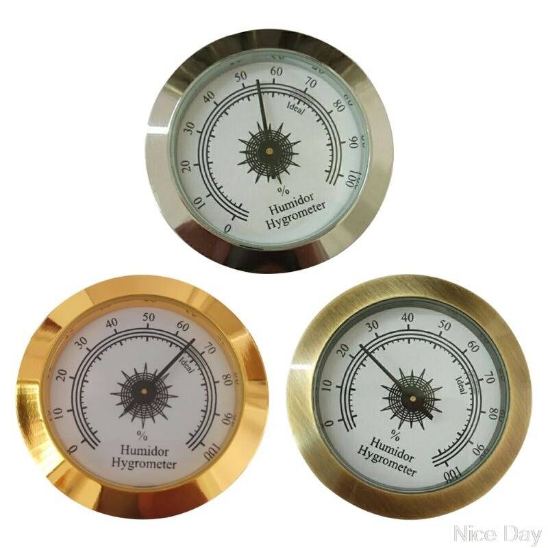 Rund analog hygrometer för cigarr humidor gitarrskåp 50mm diameter ju19 20