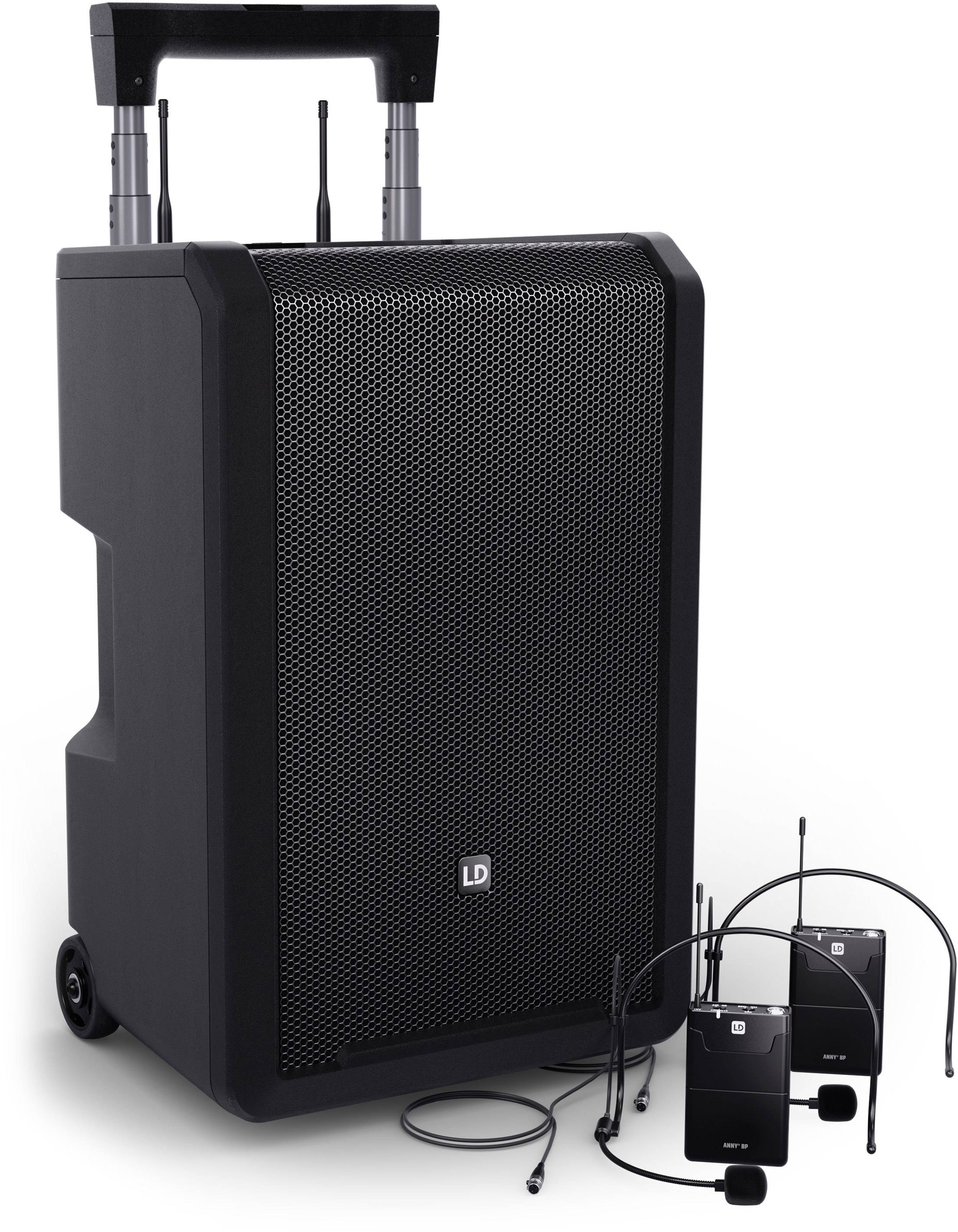 LD Systems ANNY® 10 BPH 2 B6 - 10" Mobiler Bluetooth® PA-Lautsprecher mit Akku, Mixer