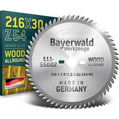 Bayerwald Werkzeuge HM Kreissägeblatt - 216 x 2.6/1.6 x 30 | Wechselzahn (54 Zähne)| Für Bosch GTS 635-216