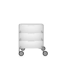 Kartell - Mobil 3 Drawers with Wheels Ice - Hurtsar - Atonio Citterio,Oliver Löw - Vit - Metall/Plast