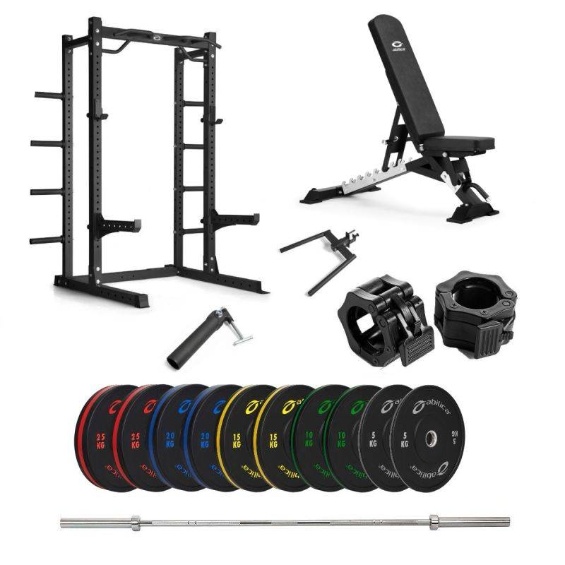 Abilica - HR 500 Half Rack Bumper med bänk – 170 kg