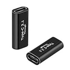 Mcbazel 3.1 USB C hona till kvinnlig dubbel adapter, 10 Gbps kontakt stöder 4K Hdmi Video och Audio Extension USB-adapter för bärbar dator, telefon, switch, PS5, Macbook USB C HUB 2 st