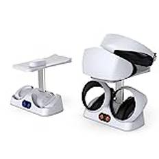 HMHAMA Laddningsdockhållare för PS VR2-kontroll, VR-handtag laddningsstation med indikatorljus, VR-stativ tillbehör för PS VR2headset och handtag