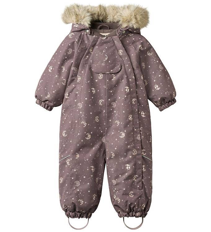 Wheat Flyverdragt - Nickie - Plum Truffle Stars - Wheat - 2 år (92) - Flyverdragt