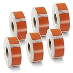 BETCKEY - 6 rullar orange returadressetiketter kompatibla med DYMO 11352(S0722520), 25 mm x 54 mm, 3 000 färgade etiketter för LabelWriter 450-serien och 4XL