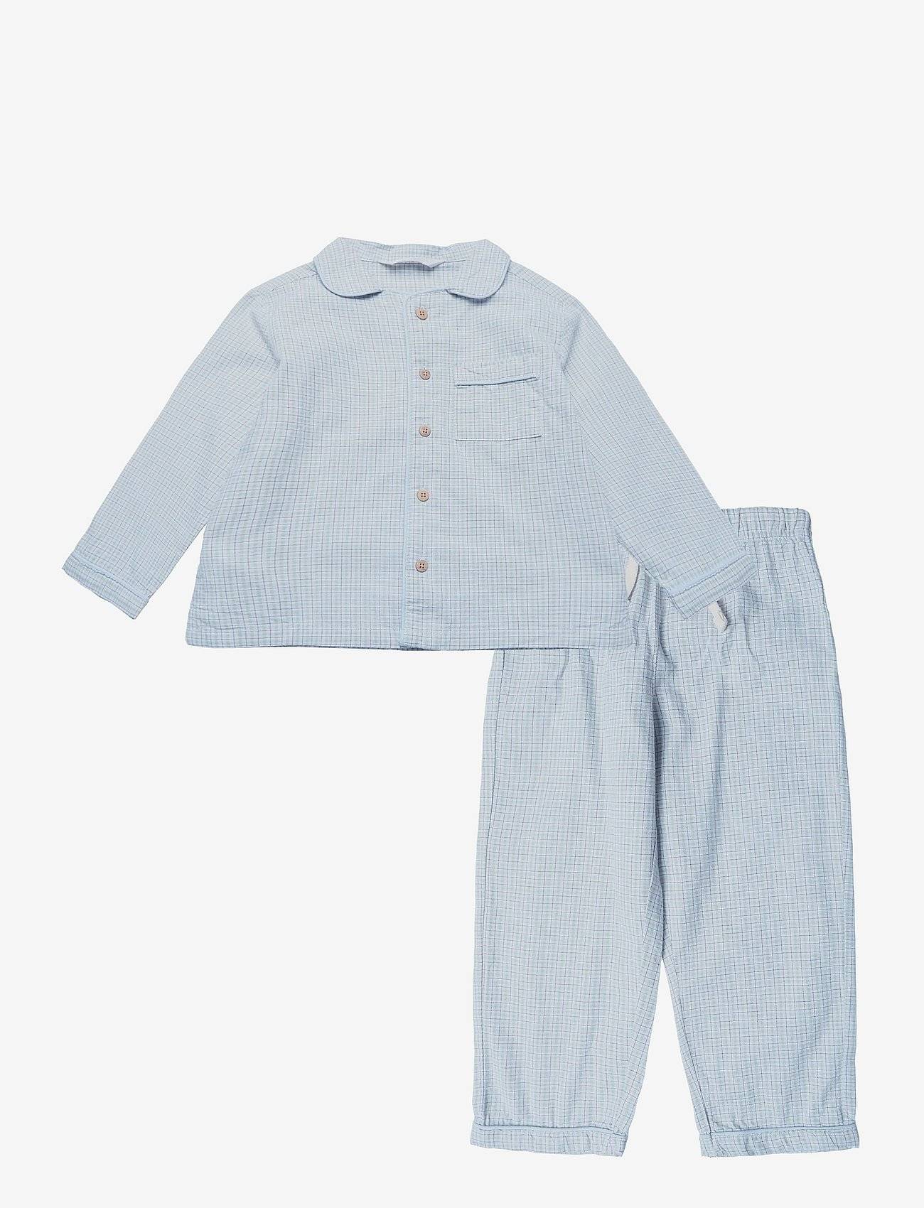 Mango Set Of Long Check Pyjamas - Blue - 116