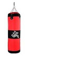 Boxningsväska kroppsbyggnad ofylld boxning hängande boxning sandsäck låda sparka boxning kampsport slåss karate fitness stans träning sandsäck boxningsväskor (120 cm)