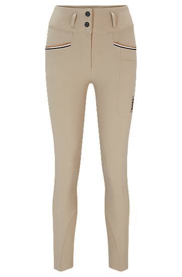 Equestrian high-waisted breeches with knee grip