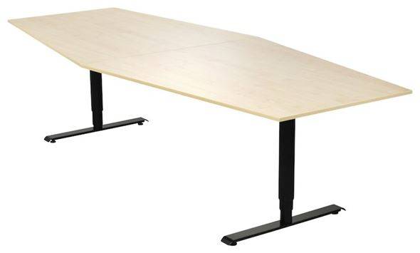 Konferencebord Grande, 2800x1200 mm, birk/sort