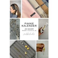 Pakke kalender - 24 flotte gaver med guld smykker, accessories og tøj - Julekalender - XS/S