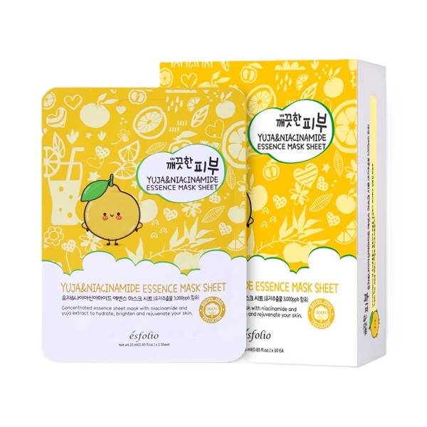 esfolio - Pure Skin Essence Mask Sheet - 25ml *1pc - Yuja & Niacinamide - No Color