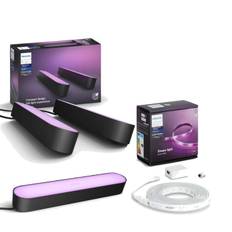 Philips Hue - Play Light Bar 2-Pack & Play Light Bar & Lightstrip Plus Starter Kit  2 meter - Bundle - Fri fragt og klar til levering - Prismatch