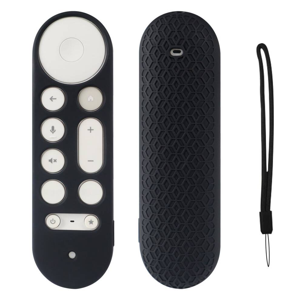 Silikone-etui til fjernbetjening til Google TV Streamer 4K2024 til Google GY3LE, Smart Voice Controller, udskiftningsbeskyttelsesetui - sort
