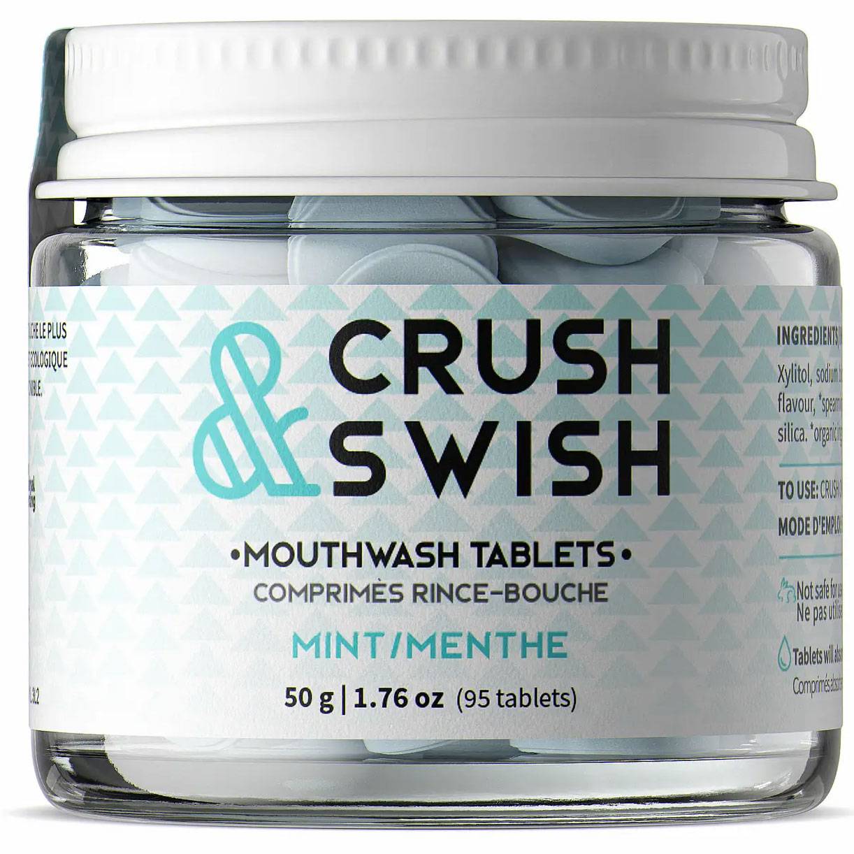 Xylitol munvatten Tabletter NELSONS Crush & Swish Mint 50g