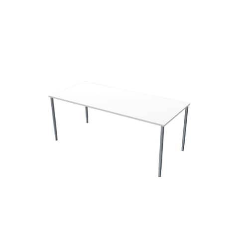 LANAB Skrivbord Fristående 180x80cm vitlaminat/grå