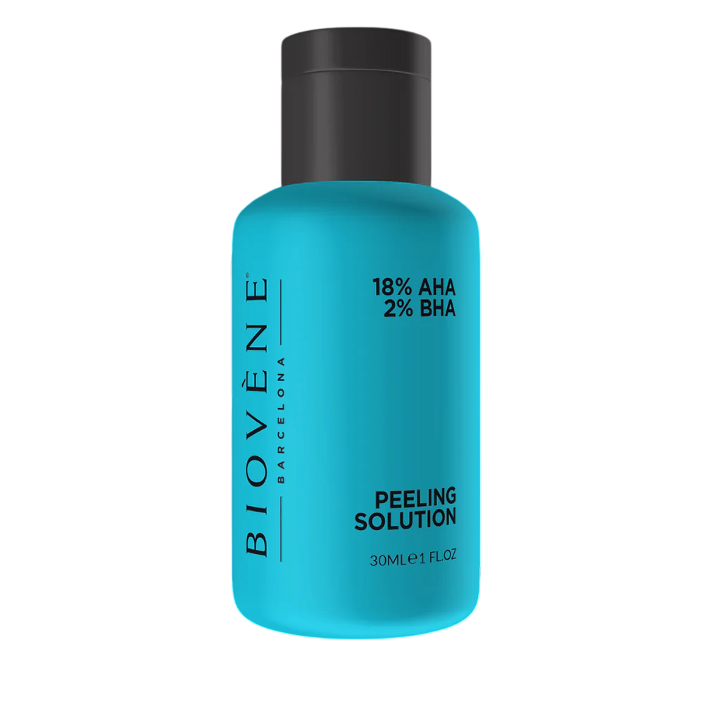 Biovene Soluzione peeling, 18% AHA, tono uniforme della pelle, siero, per viso, 30 ml