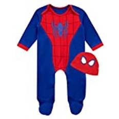 Marvel Baby Pojkar Pyjamas och Mössa Spiderman Blå 56-68