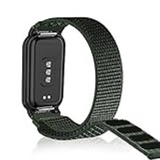 SeNool Armband för Xiaomi Smart Band 8 Active/Redmi Smart Band 2, nylonarmband ersättningsarmband för andningsbar hud, band för Xiaomi Smart Band 8 Active/Redmi Smart Band 2 - grön