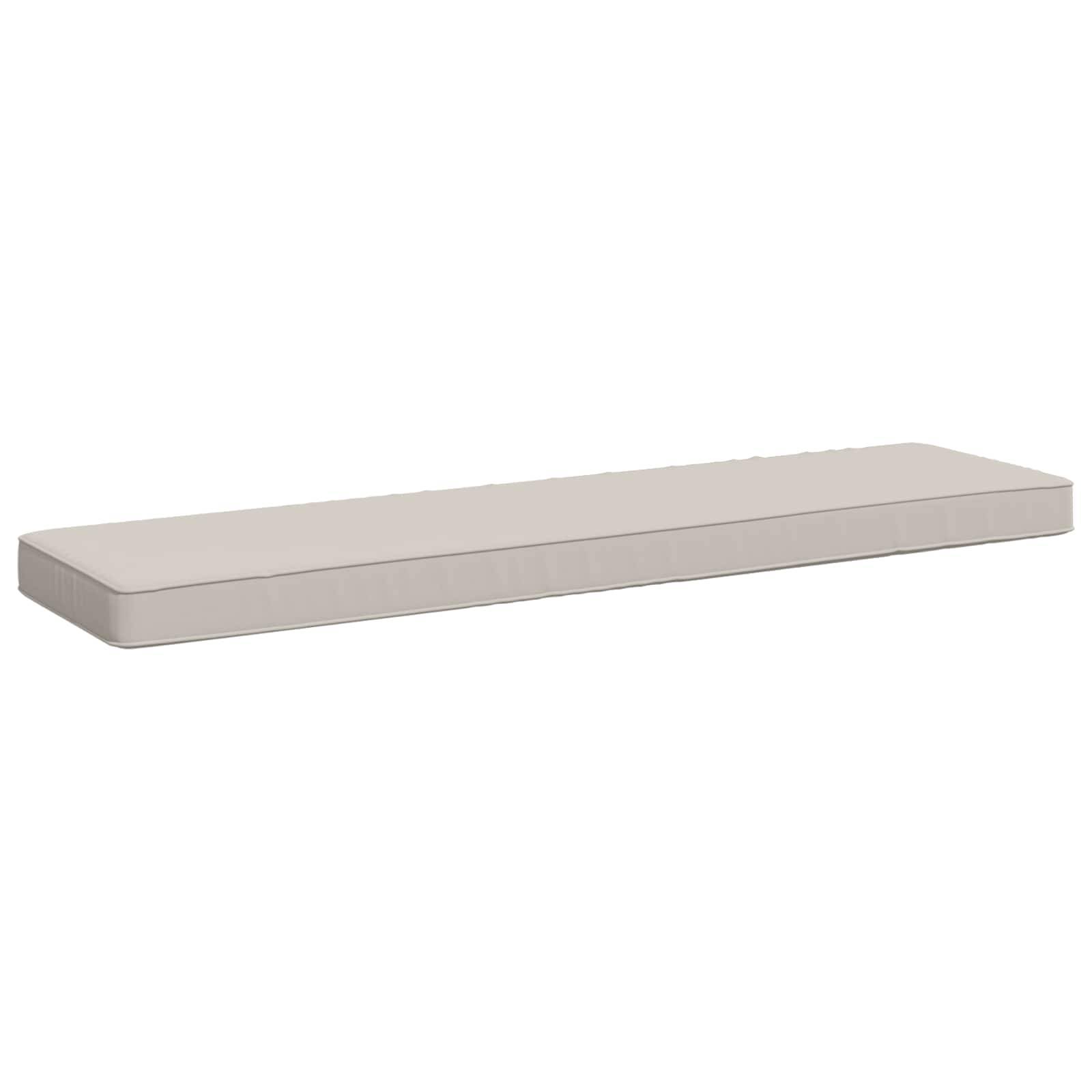 vidaXL 1-delad Bänk Kudde VUGHT 100% Polyester Vit 110 x 30 x 5 cm
