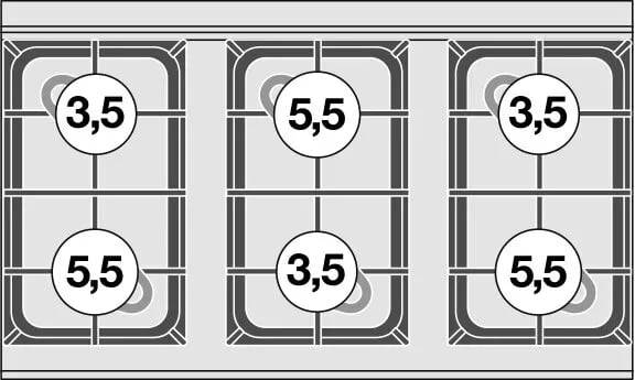MAGICLOTUS 60 Gas Komfur med 6 Brændere og Statisk Ovn - CF6-610G