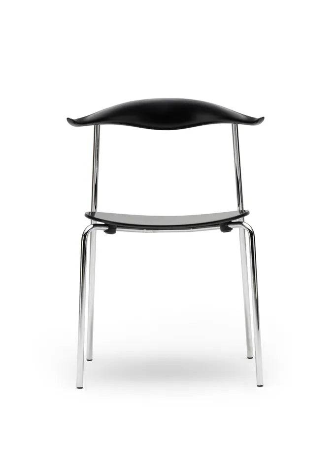 CH88 Stol, farvet af Hans J. Wegner Rustfrit stål / Bøg-lædergruppe A / Grass green - Jacobsen Plus