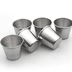 DOITOOL 12-Pack Snapskoppar I Rostfritt Stål Rostfritt Stål Snapsglas Metall Snapsglas Dricksglas Okrossbara Metall Shooters För Bar Hemma Restaurang (1 6 Ounce/45 Ml)