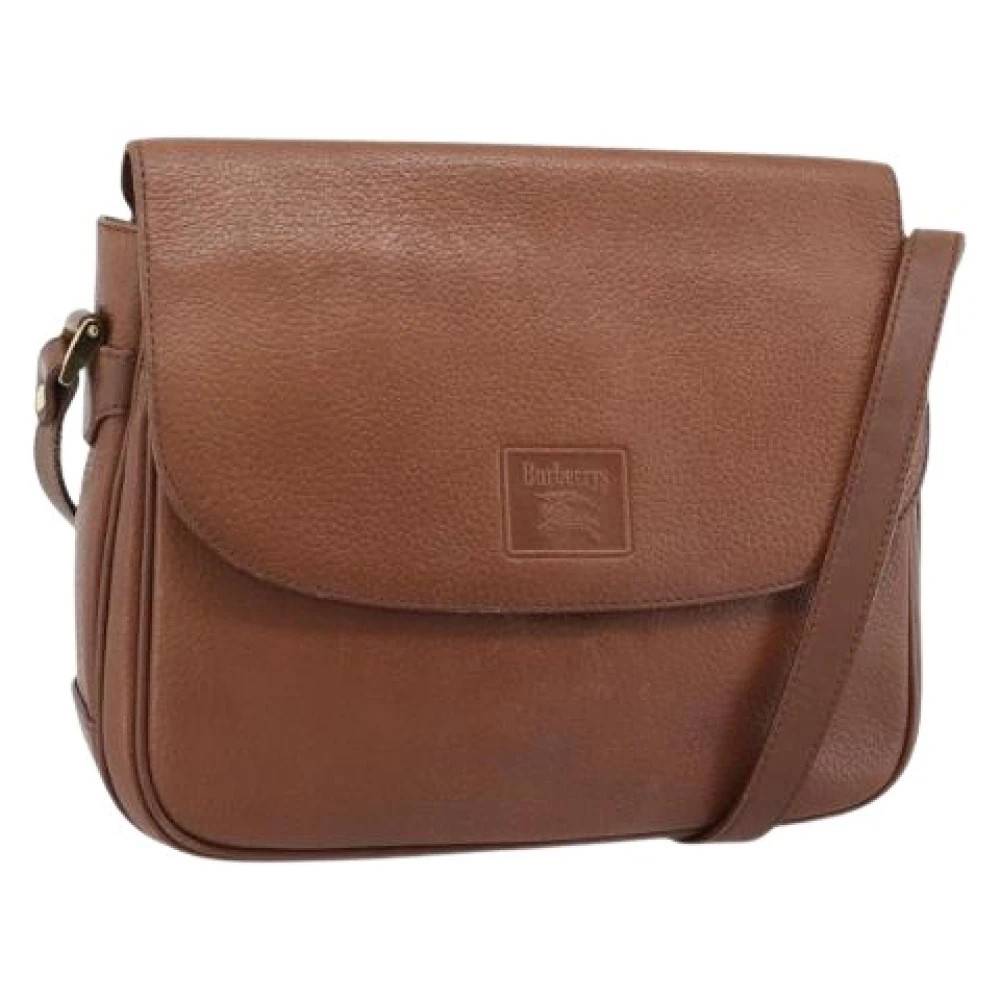 Burberry Vintage Pre-owned Vintage Læder Skuldertaske - Vintage - Dame - Brun - ONE SIZE - Uld