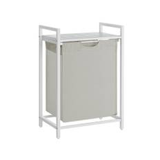 Laundry Basket White 50x33x76cm