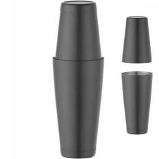 2-delt Boston shaker til drinks og cocktails Tin on Tin 0,8 l - sort