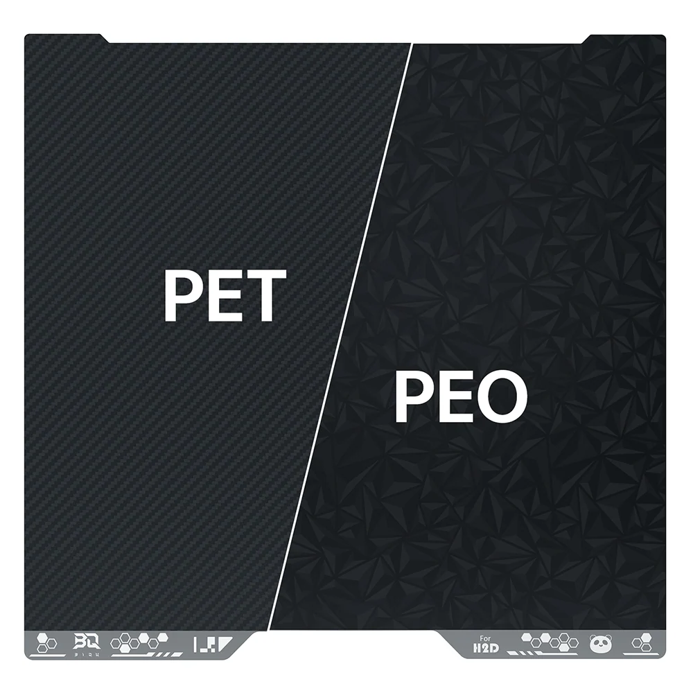 BIQU - Panda Buildplate - PEO+PET Double-Sided Spring Steel Sheet - H2D/H2S