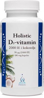 Holistic D3-vitamin 2000IE i Kokosolja 90 Kapslar