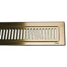 "PURUS Line RIB ramme og rist 600mm. Messing, PVD behandlet. Rustfrit stål"