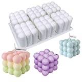 NICAVKIT Bubbelljusform, 3D, gör-det-själv, bubbelsilikonform för ljus med 6 hålrum, silikonljusformer för gjutning av hemdekorationer, pysselornament, gör-det-själv doftljus och tvål