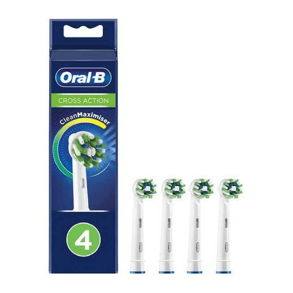 Oral-B Cross Action Tandbørstehoved Hvid - 4 stk.