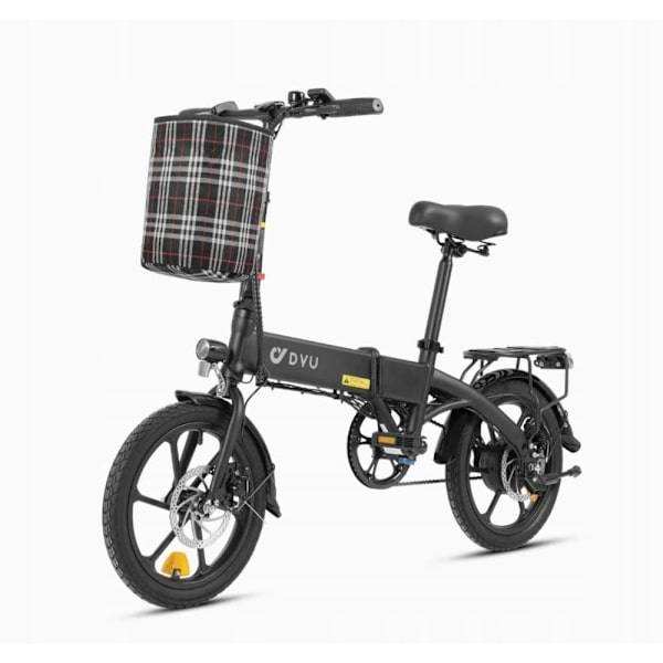 DYU A1F PRO 16 tommer fuld folde elektrisk cykel, 250W motor, 36V 7,5AH batteri, maksimal rækkevidde 40KM.