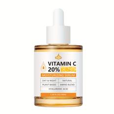 TEMU Super 20% Vitamin C Serum, Day And Night Moisturizing Serum, Hydrates And Plumps The Light Beige, Contains Hyaluronic Acid, Retinol And Amino , Vegan, Suitable For Sensitive Light Beige