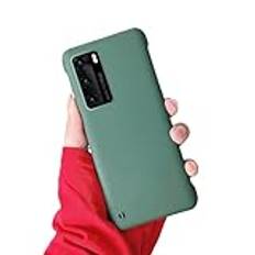 Smal PC-hårt ramlöst telefonfodral för Huawei P30 Lite P40 P20 Pro Mate 20 30 40 Pro Ultratunnt matt skal för Honor 20 Pro-fodral, mörkgrönt, för Huawei P20