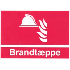 Brandtæppe, brandskilt, hård plast 210 x 297 mm