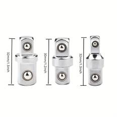 TEMU Socket Adapter Converter Reducer Set 3/8 To 1/2 3/8 1/4 Impact Drive Ratchet Wrench Socket Adaptor Repair Hand Tool