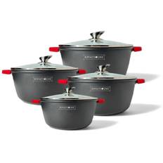 Casserole SET - Die Cast - Non Stick Greblon Marble Coated - 32cm/36cm/40cm/44cm - Royalty Line