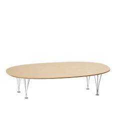 Bruno Mathsson - Mi 353 Superellips - Björk - Höjd: 63 cm - Soffbord - Bruno Mathsson - Träfärgad - Metall/Trä