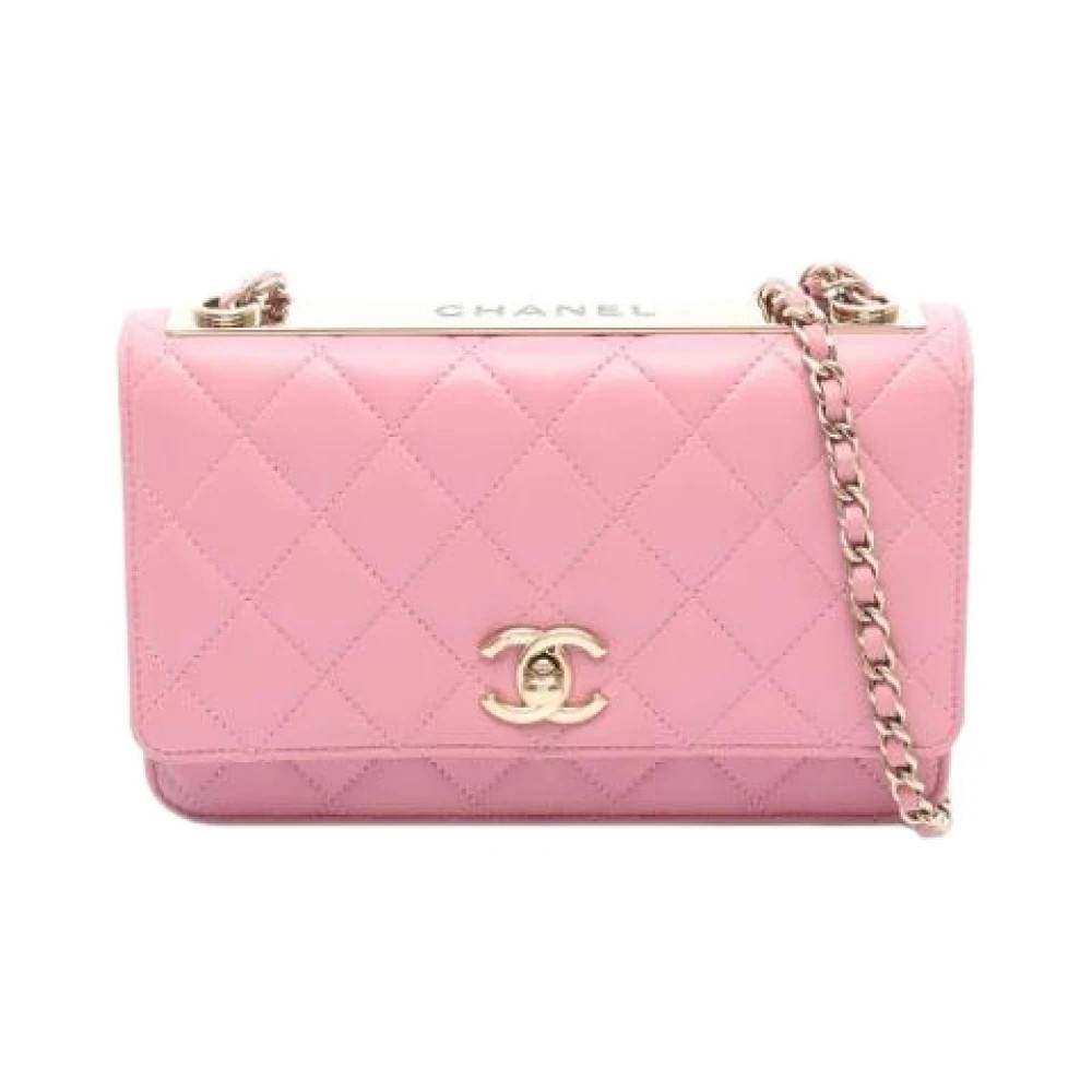 Chanel Vintage Pre-owned Matelasse Skuldertaske - Vintage - Dame - Lyserød - ONE SIZE - Uld
