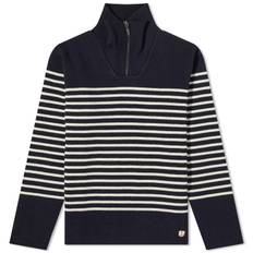 Uldtrøje | Half Zip Jumper | Unisex - 429 Navy/Nature / XXL