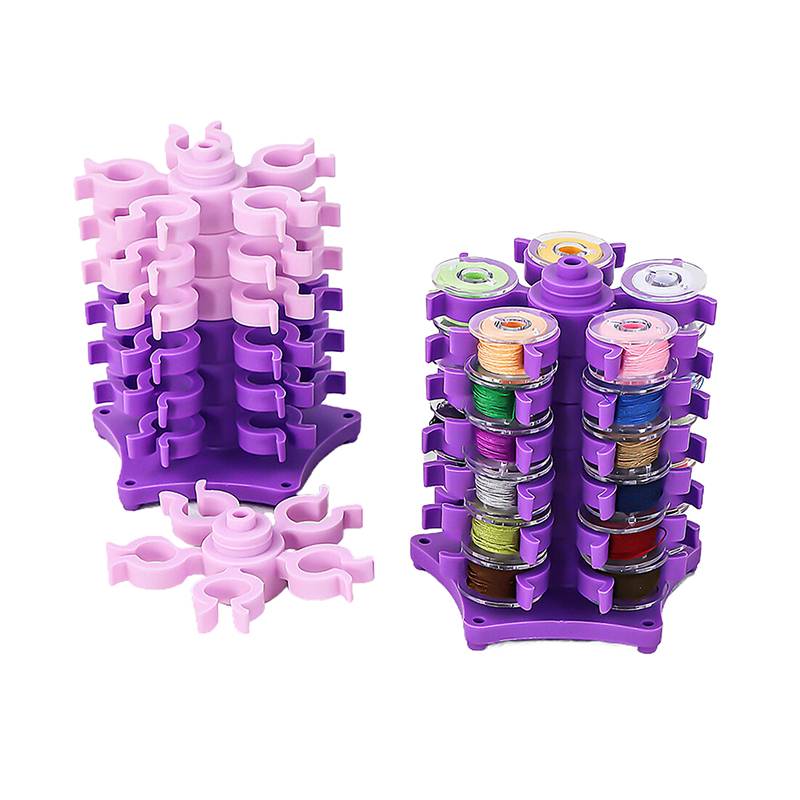 Sewing Bobbins Tower Storage Clips Stand For 30 Thread Spool Plastic Holder Clamps Organizer Sewing Machine DIY Embroidery Tool·