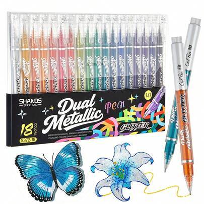 8/12/18/36/48 st neutrala gelpennor med färgglatt glitter, 1,0 mm gelbläck, kontorsmaterial och skrivbordsaccessoarer, lämpliga för scrapbooking, kort