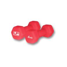 Hex Dumbells Neoprene Covered (2 x 4KG) - Red / 2X4Kg