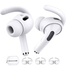 AHASTYLE 3 Paare AirPods Pro 2 Ohrpolster Ohrbügel Silikon Anti-Rutsch Ohrhörer-Abdeckungen【Nicht in den Ladekoffer Passen】 Kompatibel mit Apple AirPods Pro 2. Generation (Weiß)