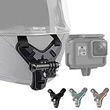 Lupholue Motorcykelhjälm hakrem montering kompatibel med GoPro Hero 13, 12, 11, 10, 9, 8, 7, (2018), 6, Hero Black, Insta 360, session, Xiaomi Yi, SJCAM (svart)