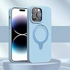 Telefonskärmskydd Compatible with iPhone 13 Pro Max Case with Sturdy 360°Ring Stand,Slim Liquid Silicone Case,Shockproof Kickstand Cover for iPhone 13 Pro Max with Anti-Scratch Soft Microfiber Lining